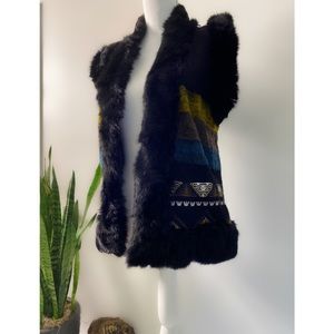(DVF) Diane Von Furstenberg Fur Vest.